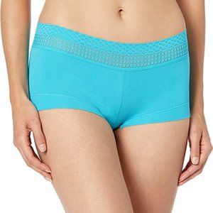 Maidenform NWT Aqua Glow Dream Cotton Lace Trim Boyshort 40859 6 7